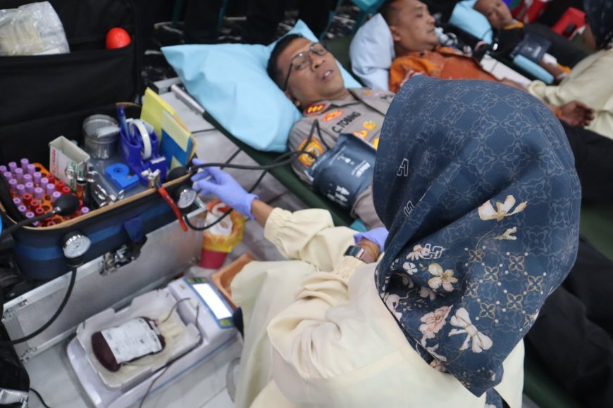 Jelang Hari Bhayangkara ke-80, Polresta Sidoarjo Gelar Donor Darah
